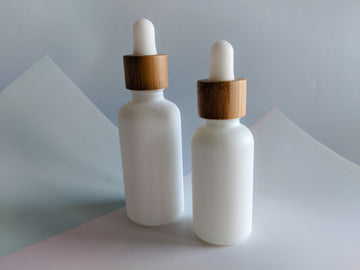 30ml + 50ml Matte White With Bamboo Dropper