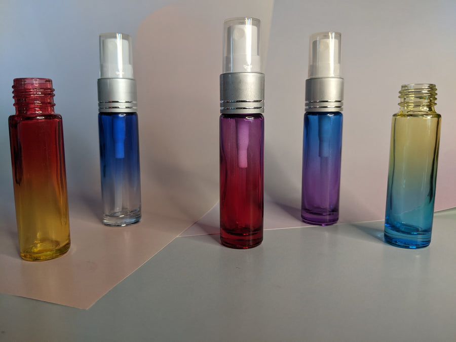 10ml Frost Ombre Bottle with Silver Spray Mister